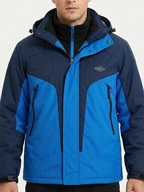 Wantdo Winter Ski Jacket Men's Size Small With Powder Skirt Blue
